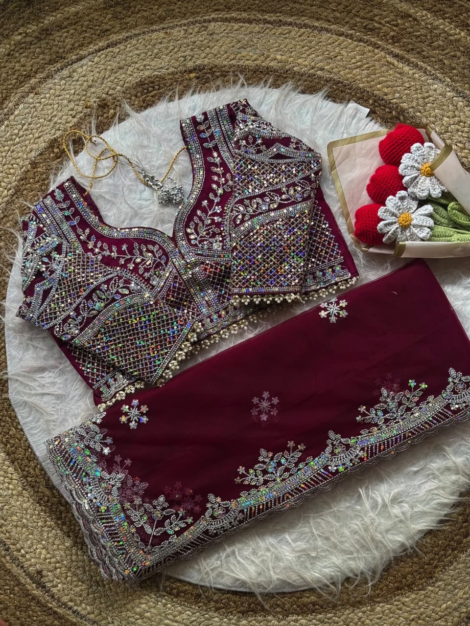Afterglow Drape Net Saree