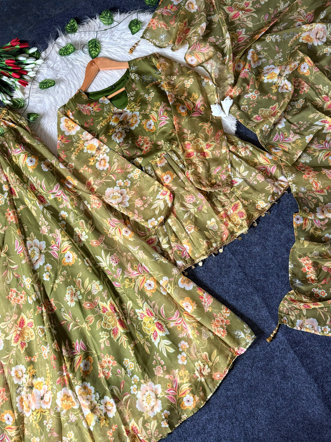The Romance of Bloom Designer Sharara Set