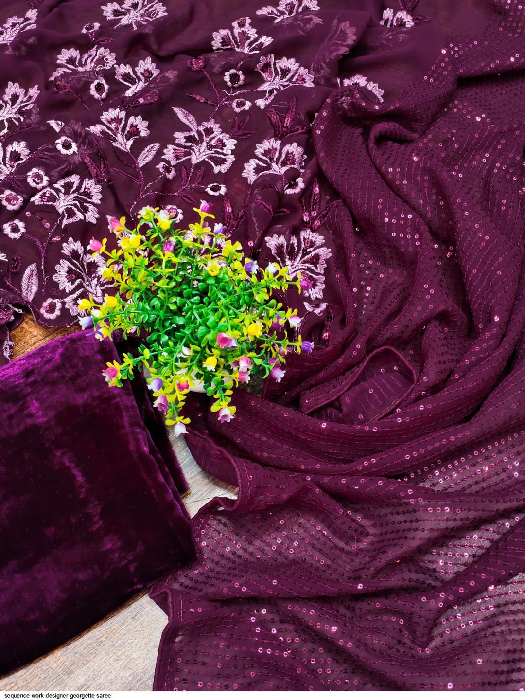 Romance Royale Georgette Silk Saree