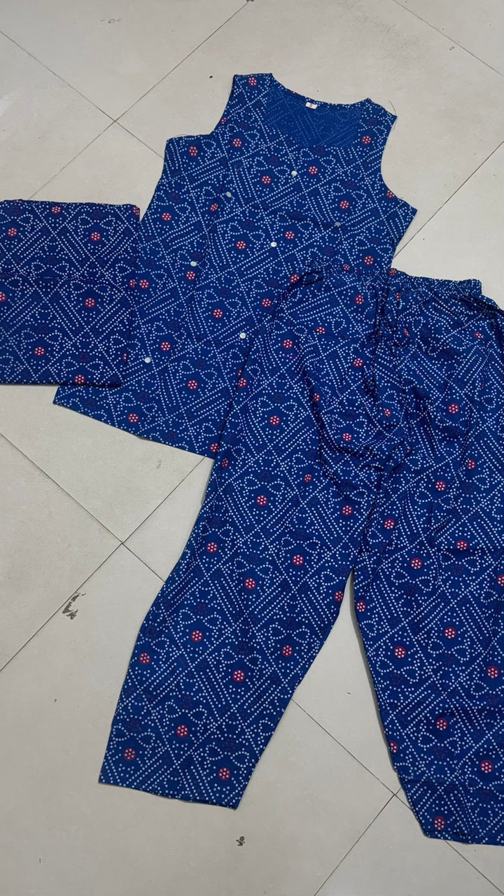 Swag Wali Kudi Premium Cotton Bandhani Kurti Set