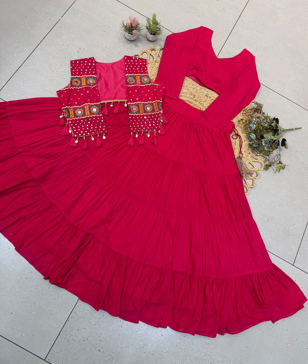 Rang Ki Roshni Cotton Mirror Work Lehenga