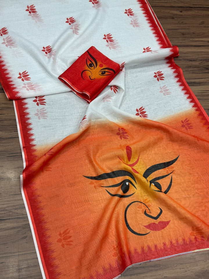 Shakti & Shringar Soft Linen Printed Saree