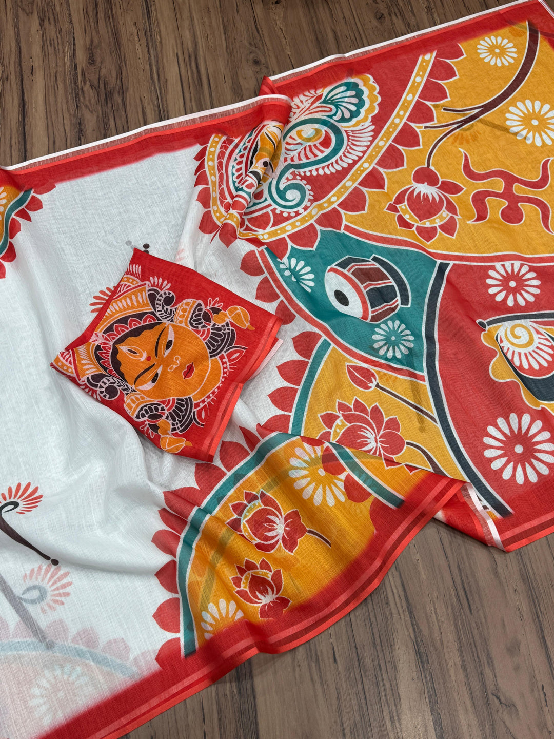 Shakti & Shringar Soft Linen Printed Saree
