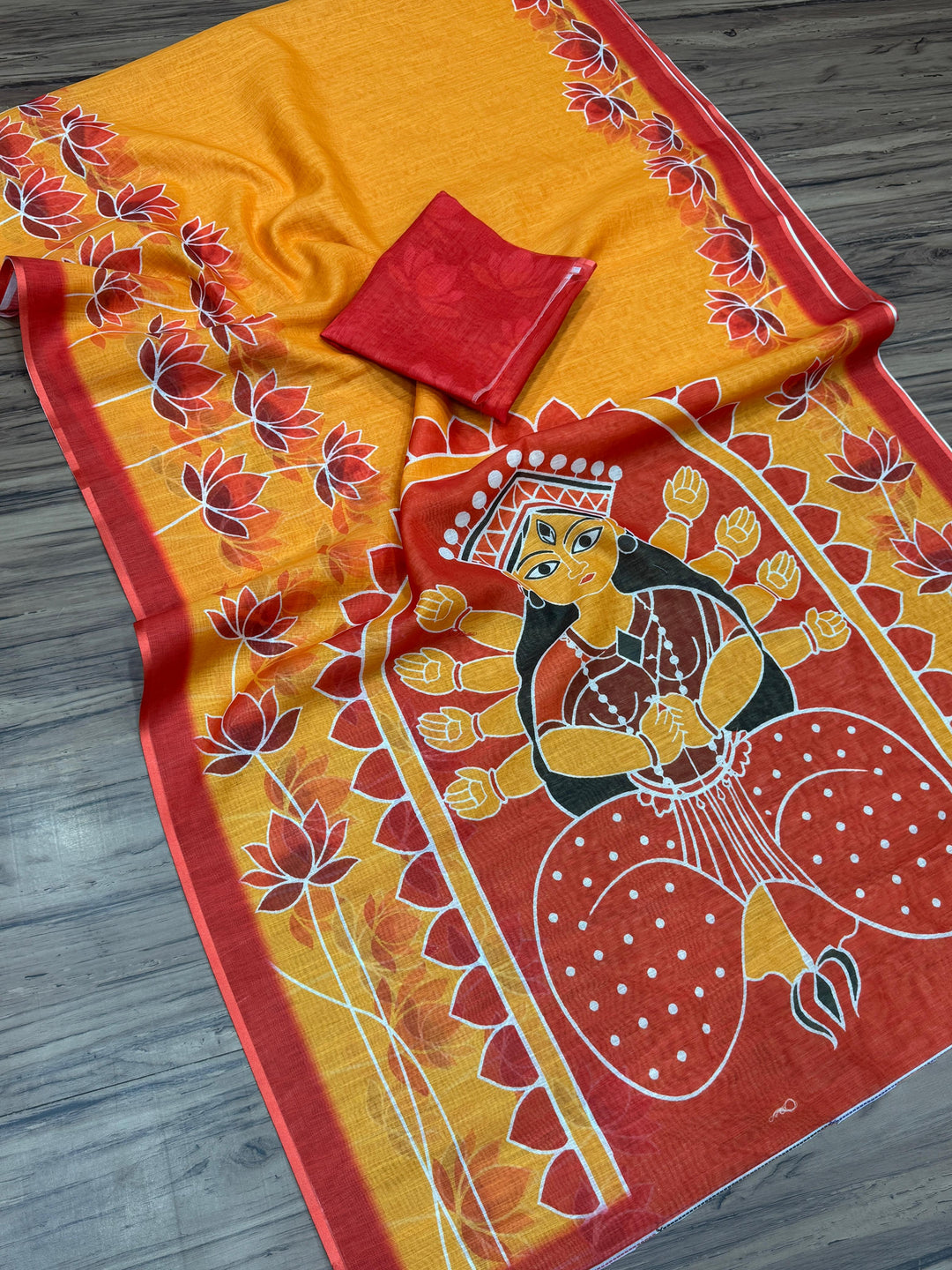 Shakti & Shringar Soft Linen Printed Saree