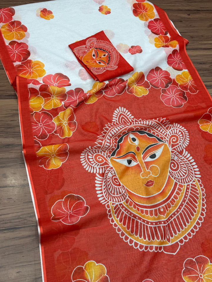 Shakti & Shringar Soft Linen Printed Saree