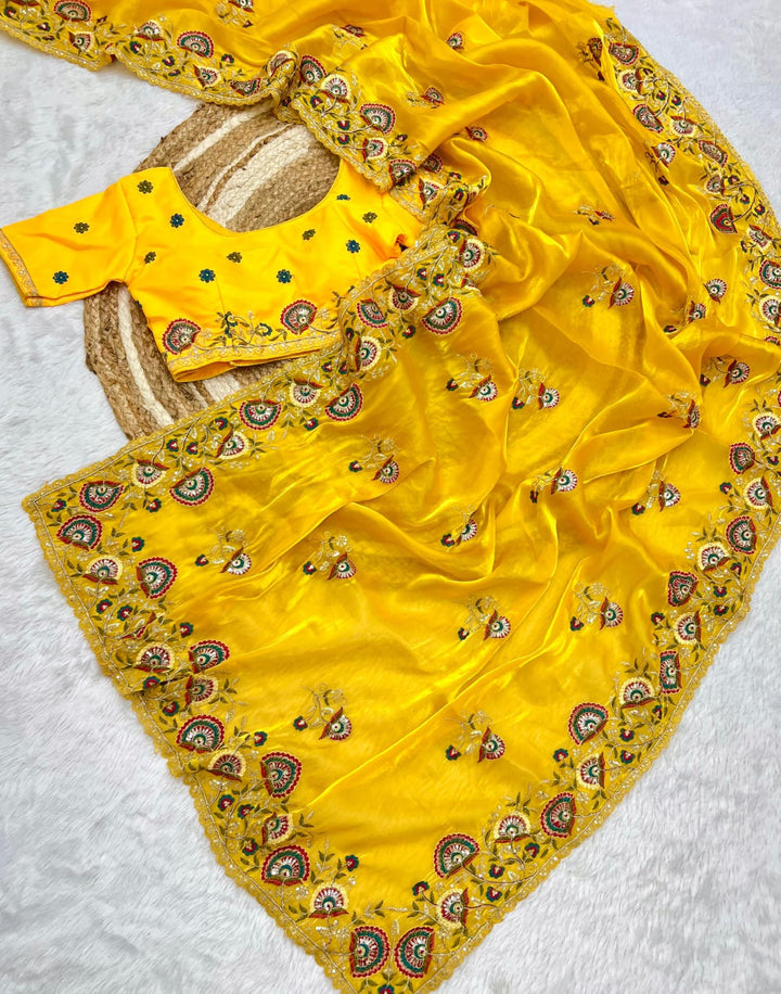 Aurum Affair – Soft Satin Organza Saree