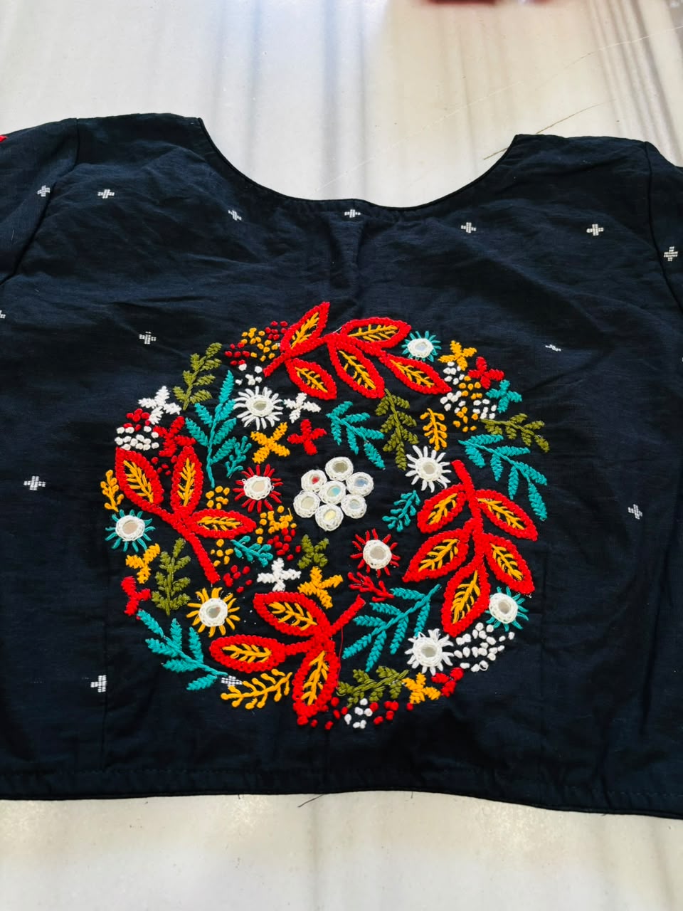 Aarohi Floral Glam Cotton  Blouse
