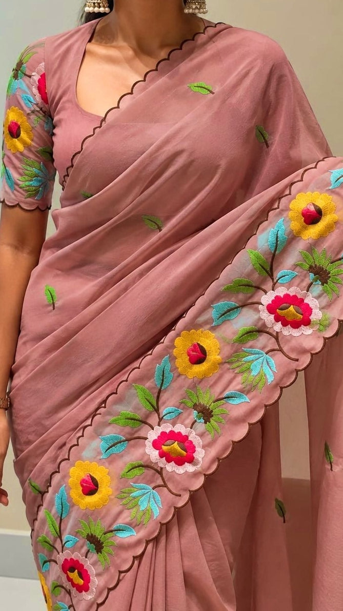 Meadow Sonnet Georgette Designer Saree