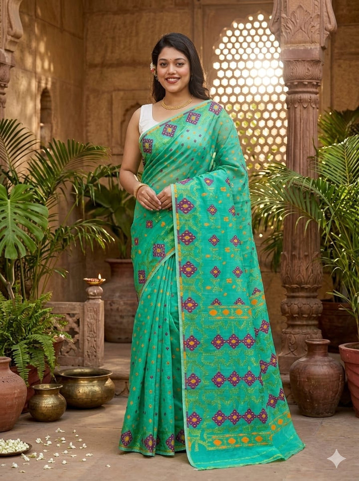 Bonediyana (বনেদিয়ানা)Bengal Jamdani Saree
