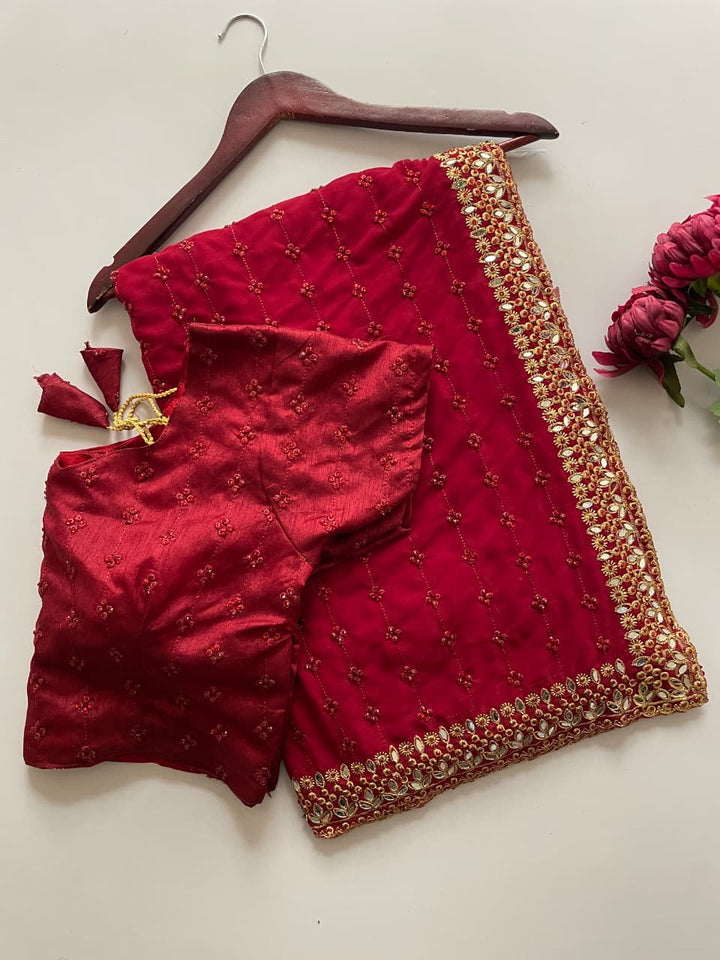 Scarlet Romance Faux Georgette Saree