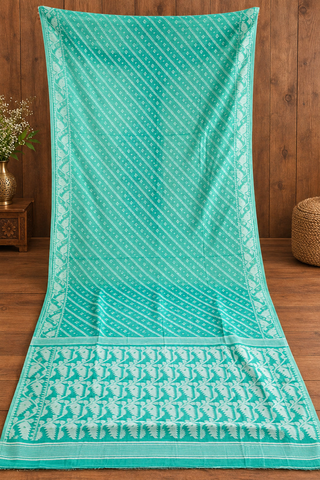🌸 Rangmohini Bengal Jamdani Saree Set 🌸