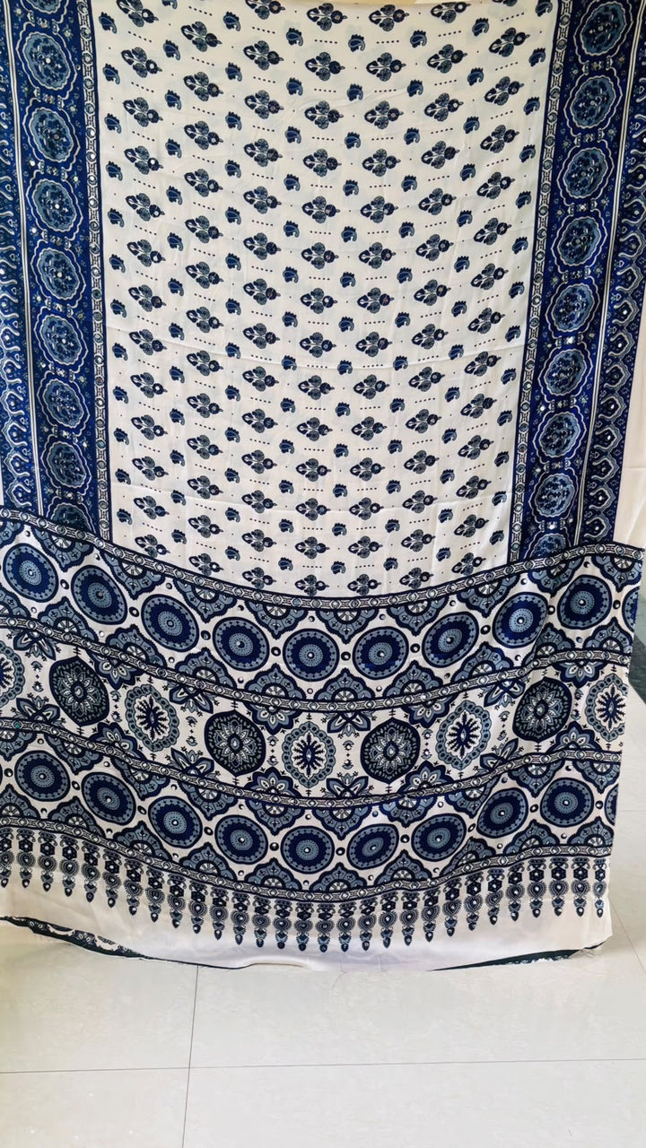 Pretty Obsession Modal Silk Saree With Mirror Work