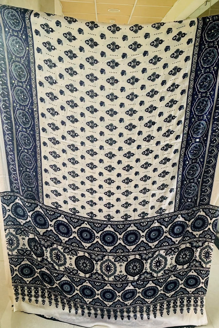 Pretty Obsession Modal Silk Saree With Mirror Work
