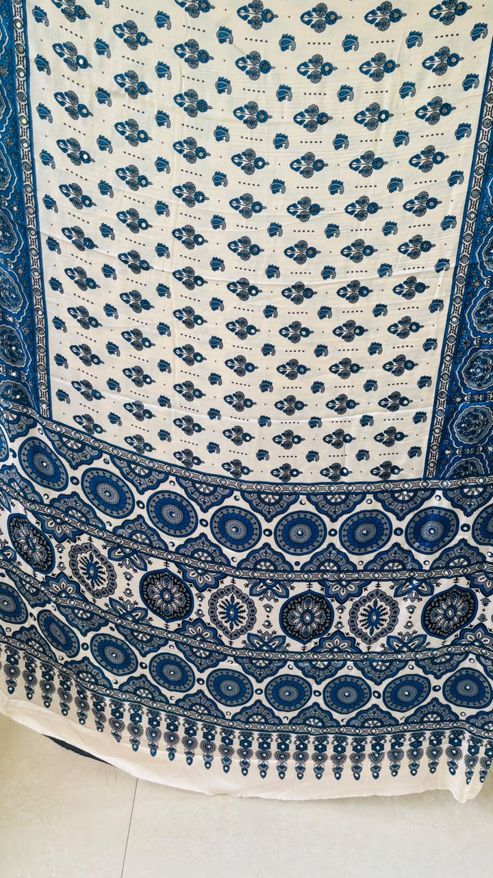 Pretty Obsession Modal Silk Saree With Mirror Work
