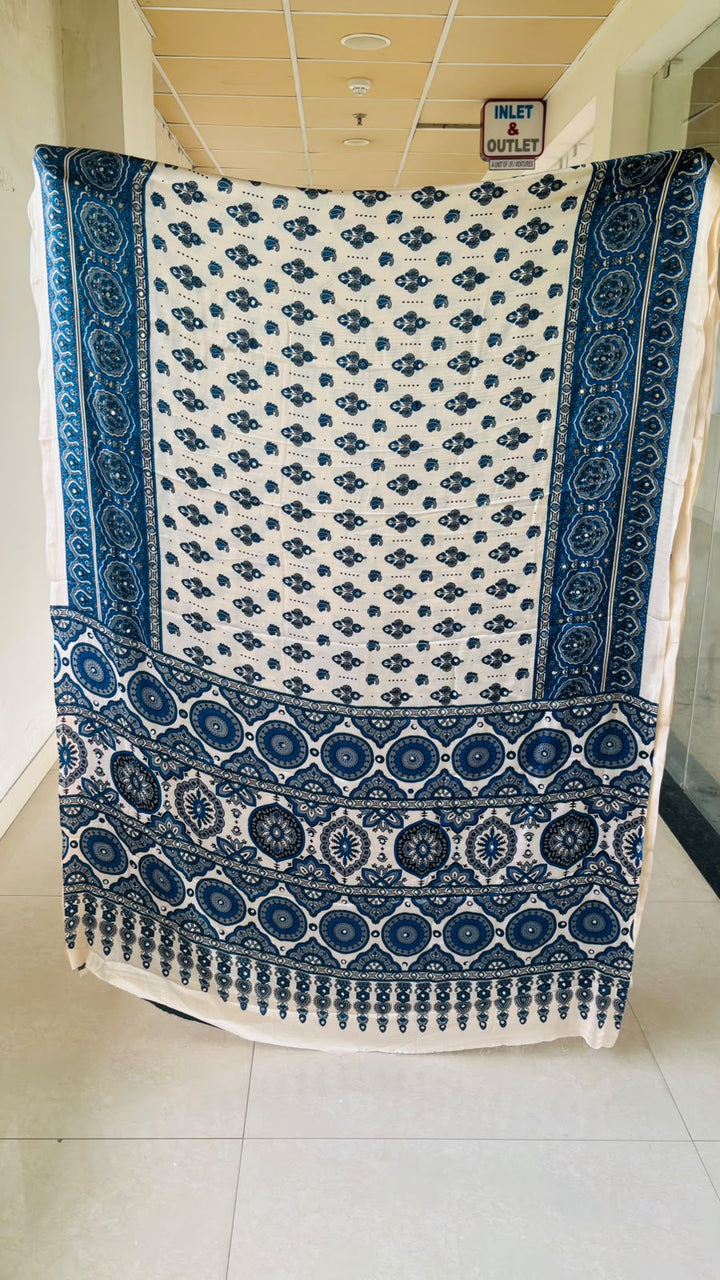 Pretty Obsession Modal Silk Saree With Mirror Work