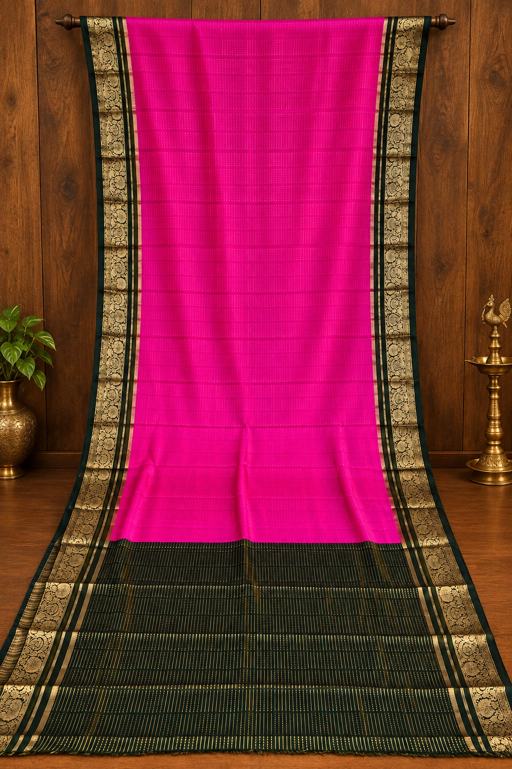 Royal Enchantress Mysore Crepe Silk ( Semi ) Saree