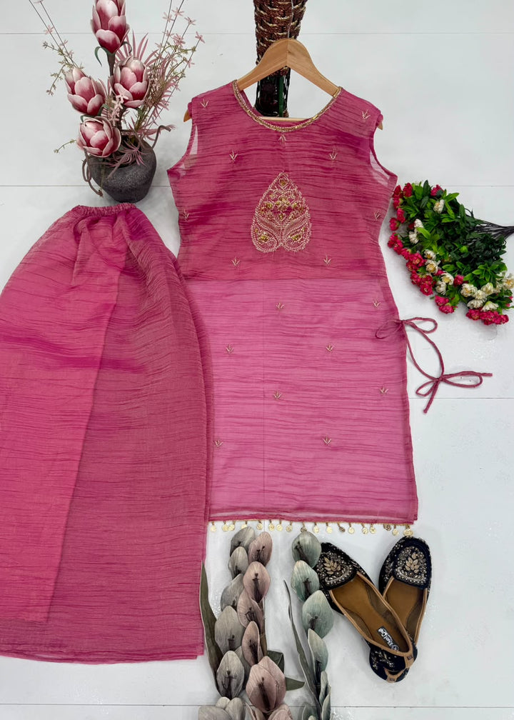 Starlit Charm Salsa Silk Co-ord Set
