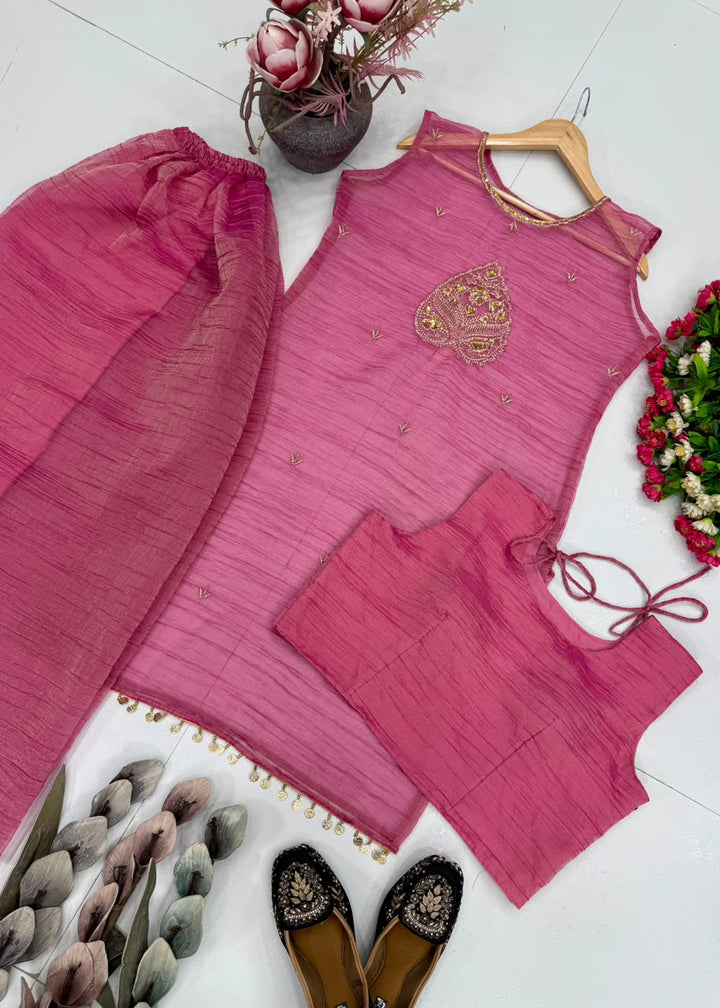 Starlit Charm Salsa Silk Co-ord Set