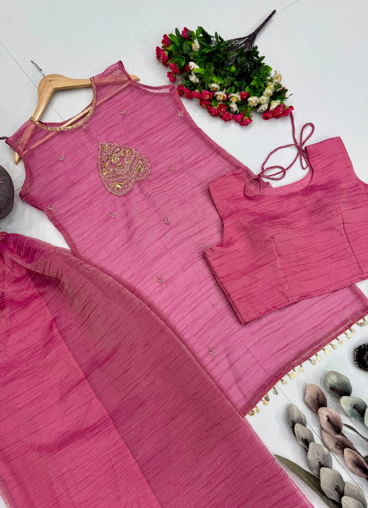 Starlit Charm Salsa Silk Co-ord Set