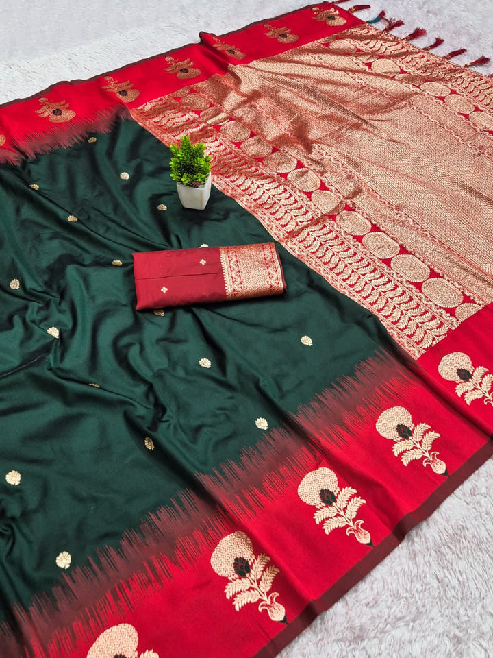 Divine Glance Banarasi  Ikkat Silk ( Semi ) Saree
