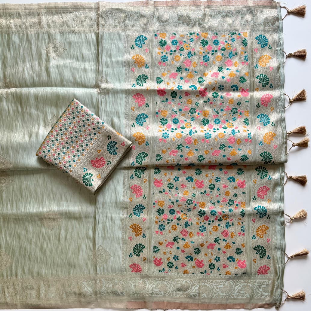 Sajni Sawariya Tissue Banarasi Saree