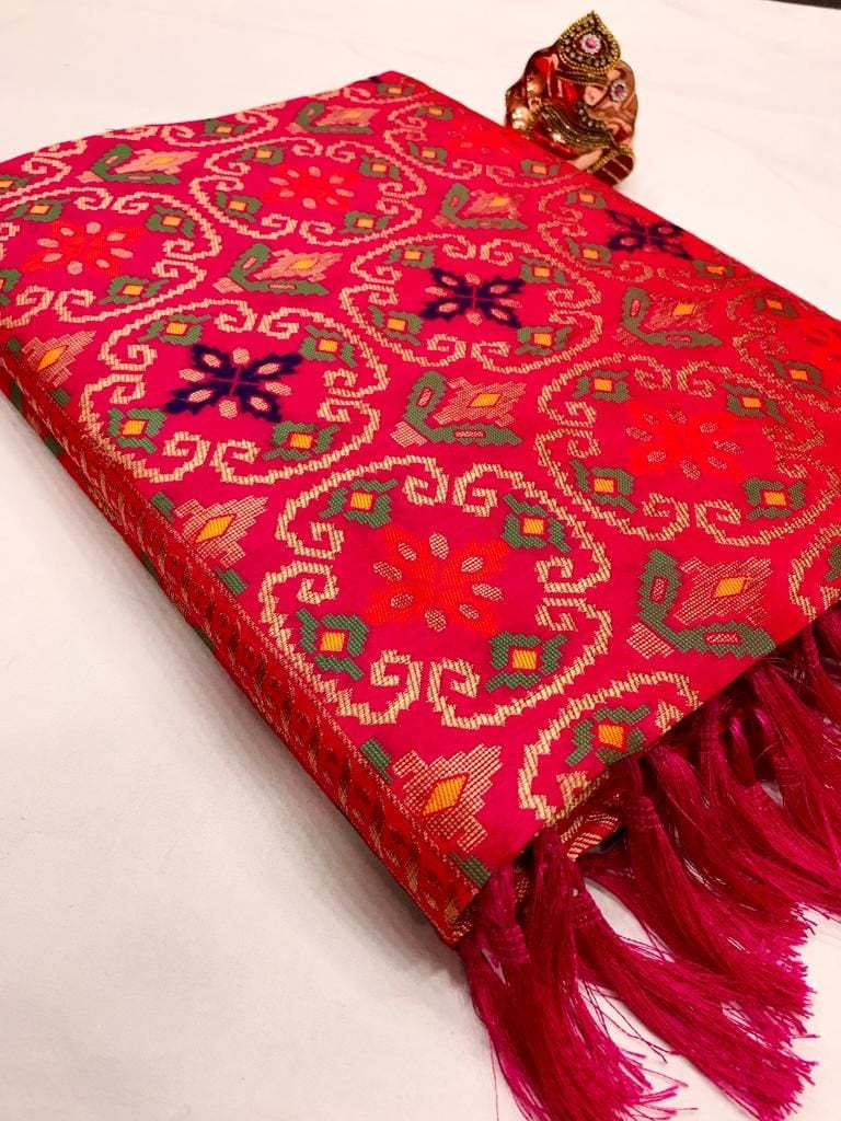 AUREVA Banarasi Patola Silk Saree