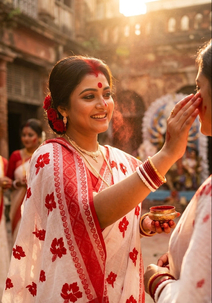 Ashtami Tangail Tant Cotton Saree