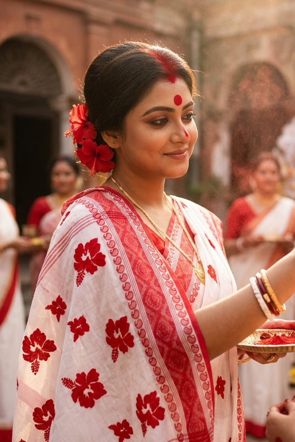 Ashtami Tangail Tant Cotton Saree