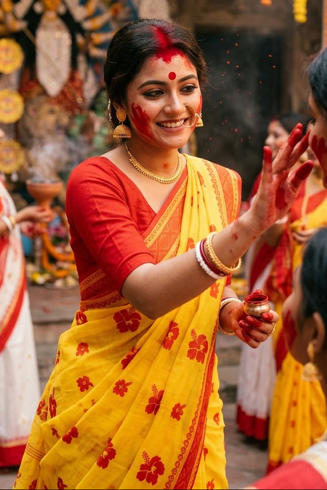 Ashtami Tangail Tant Cotton Saree