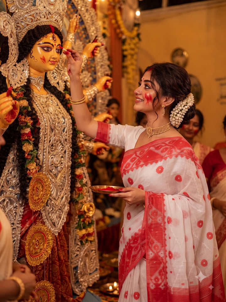Kumudini | Karat Dhakai Jamdani Saree