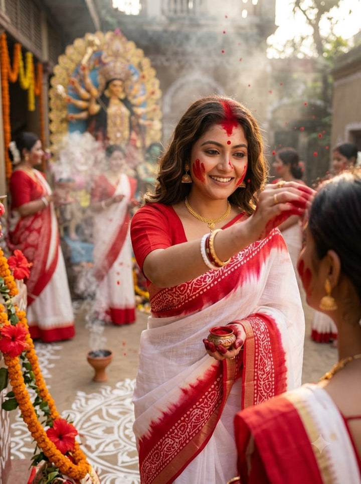 Mrinmoyee (মৃন্ময়ী) Cotton Linen Saree