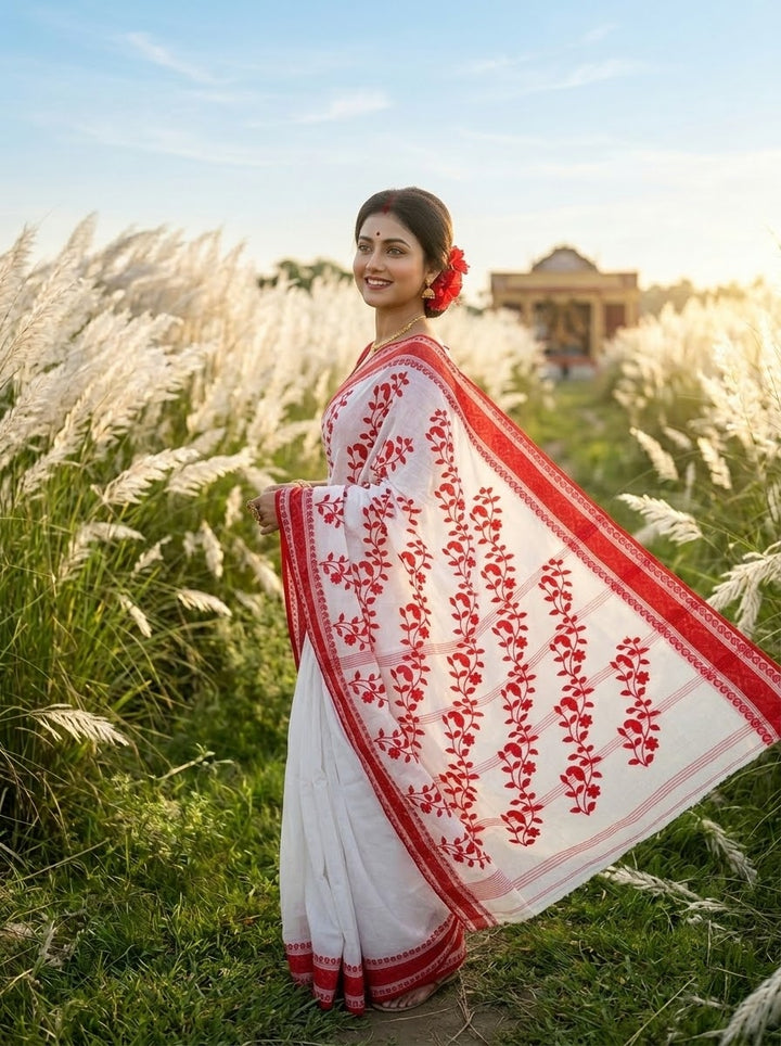 Ashtami Tangail Tant Cotton Saree