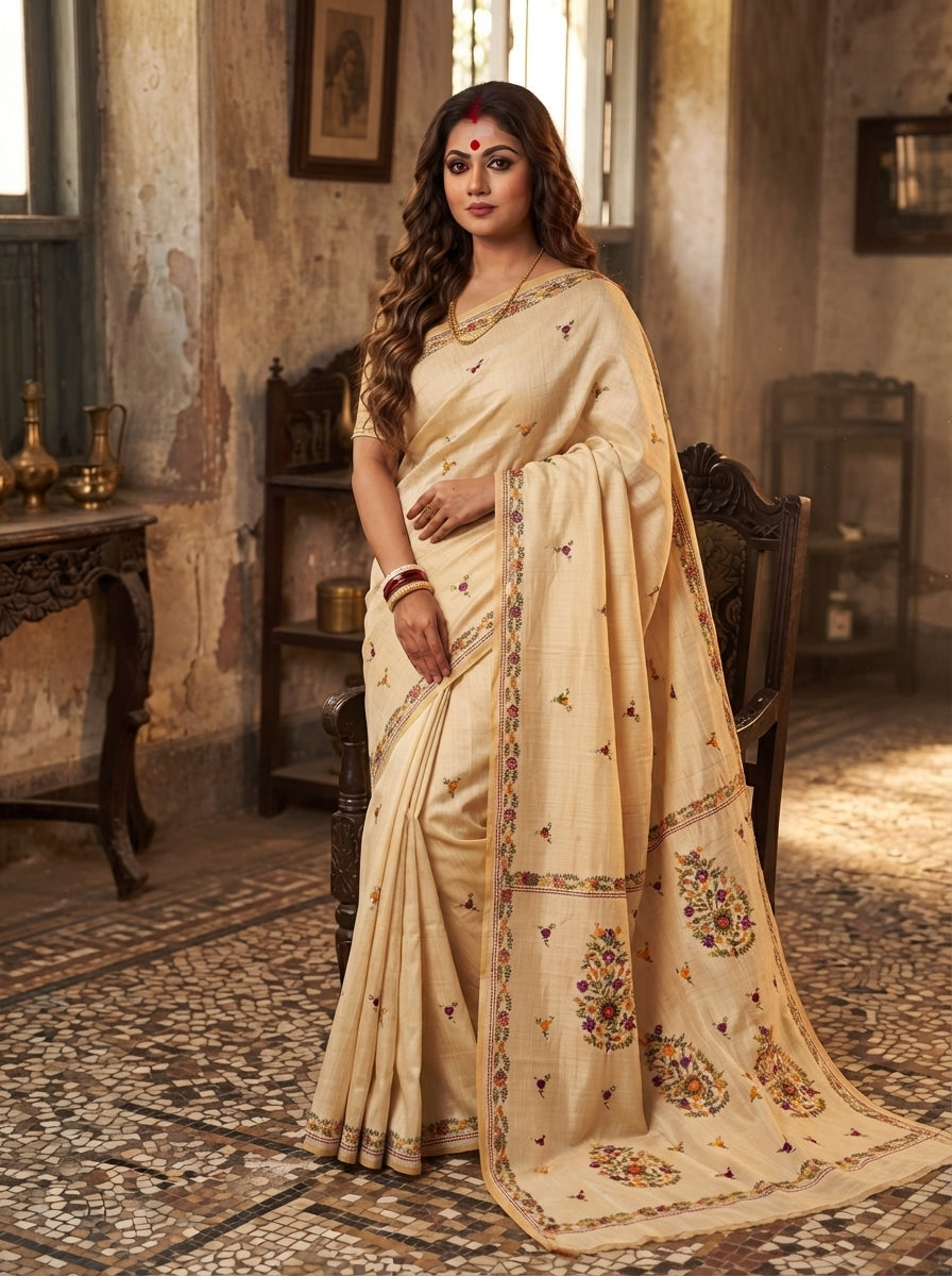 Swarnanjali Semi Tussar Silk Saree 3