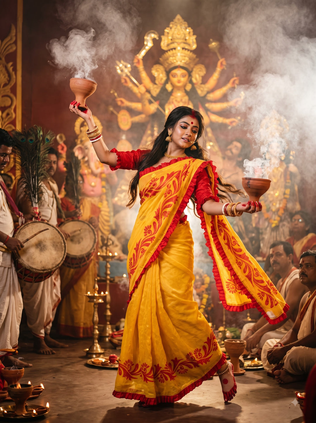 Pushpanjali Special Jamdani Saree