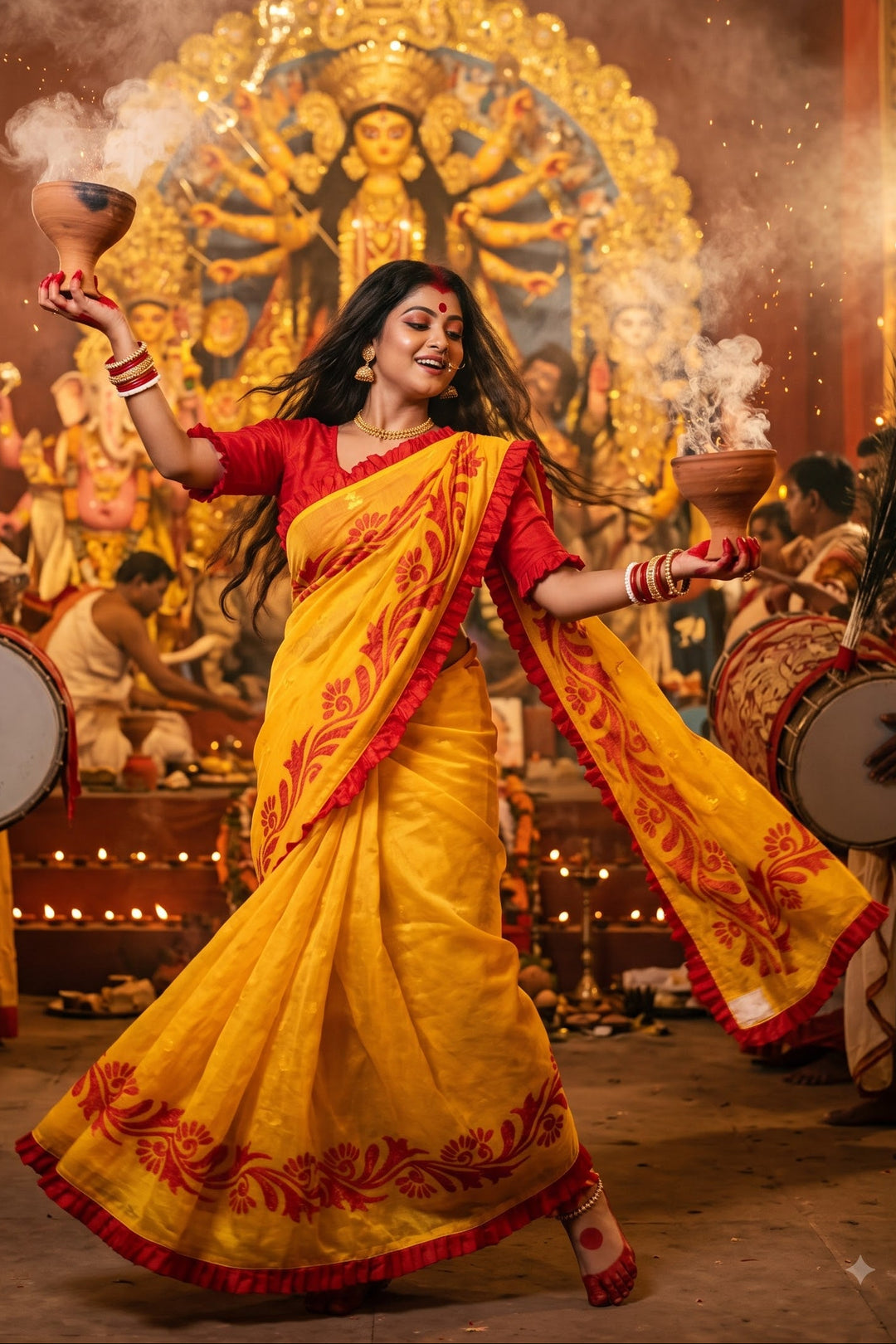 Pushpanjali Special Jamdani Saree