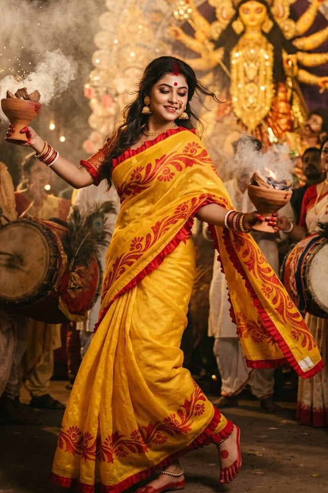 Pushpanjali Special Jamdani Saree