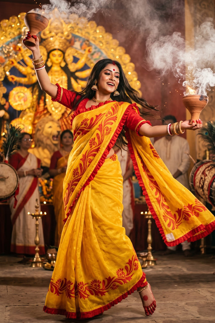 Pushpanjali Special Jamdani Saree