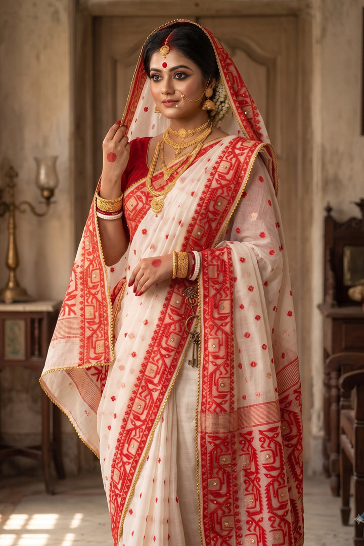 Sonar Alo  Katdana Jamdani Saree