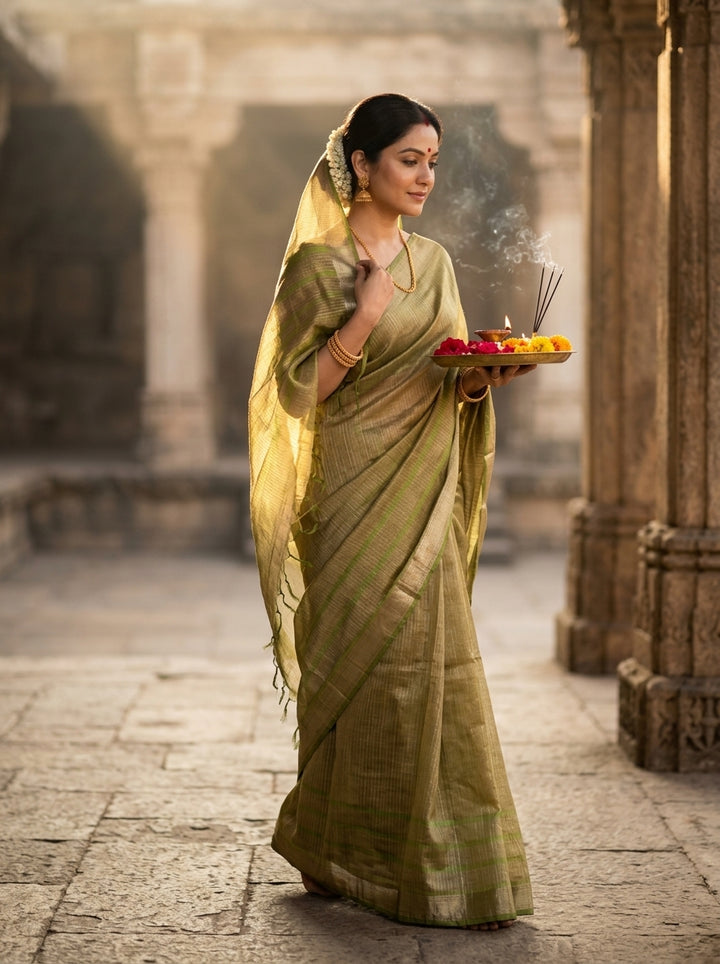 Pampering The Tissue Silk Saree