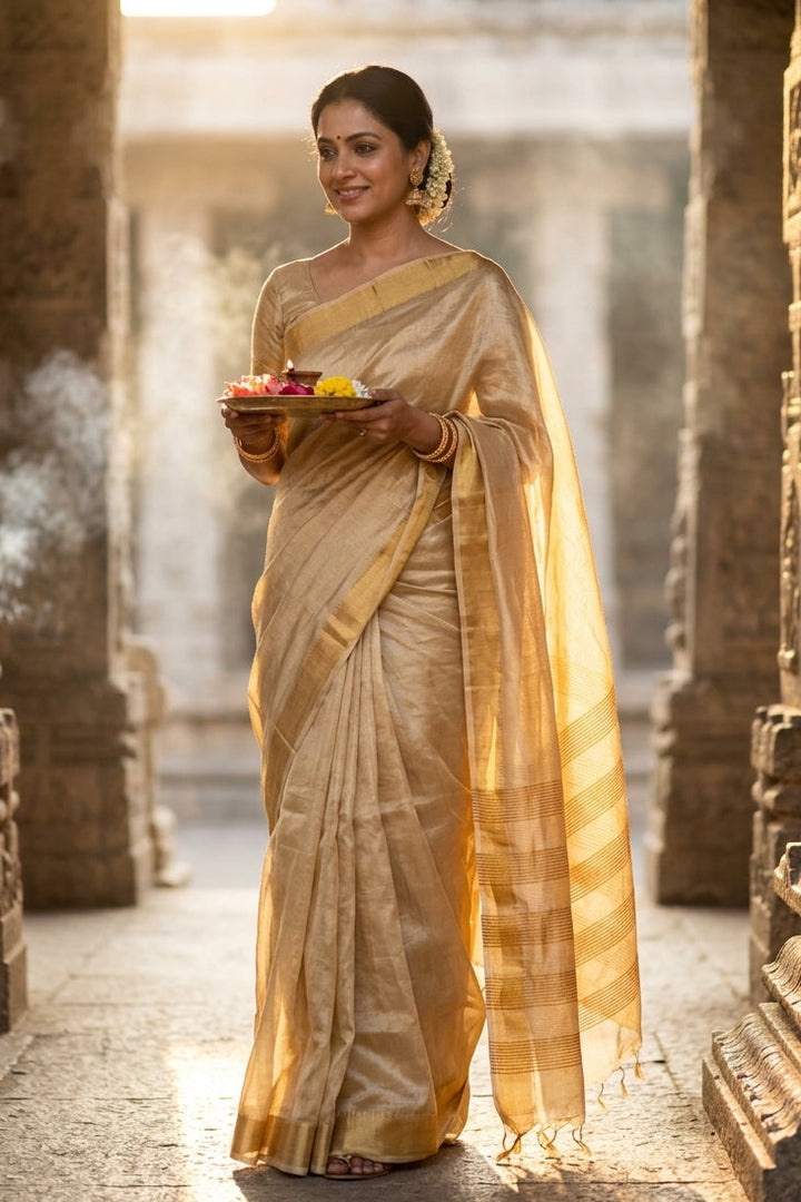Pampering The Tissue Silk Saree