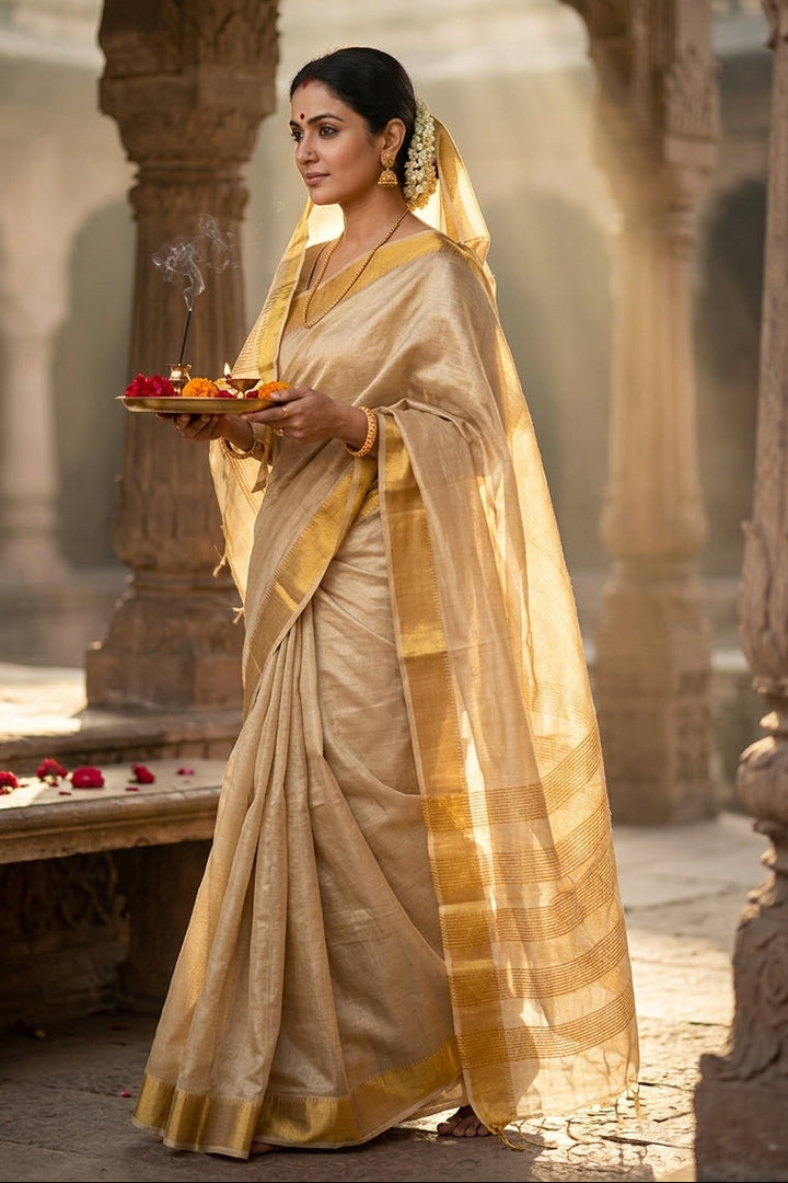 Pampering The Tissue Silk Saree
