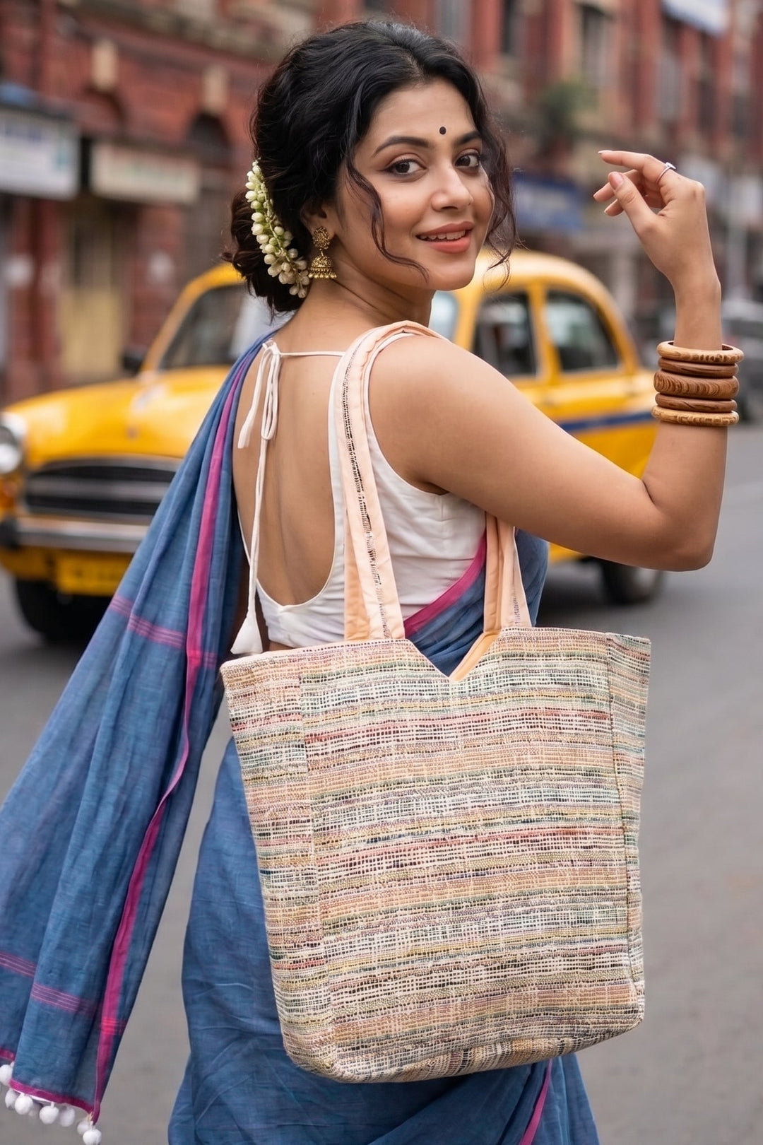 The Woven Chapter – Handcrafted Tote Bag
