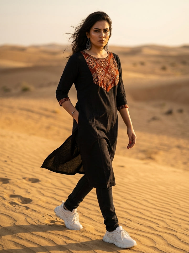 Slit & Style - Sustainable Hand Block Ajrakh Kurti