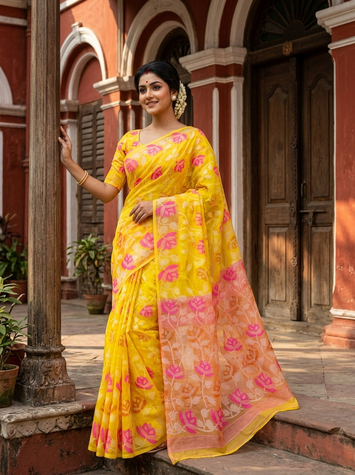 Sheser Kabita Dhakai Jamdani Saree