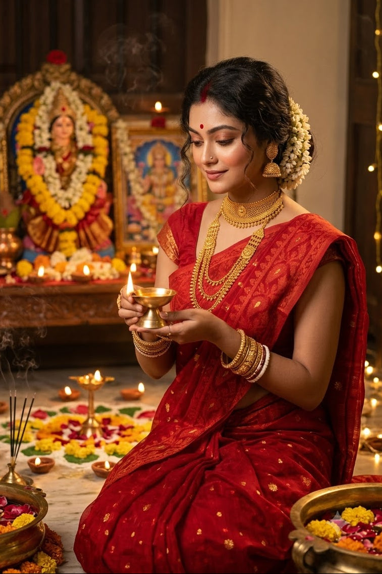 Gouri’s Grace Jamdani Saree