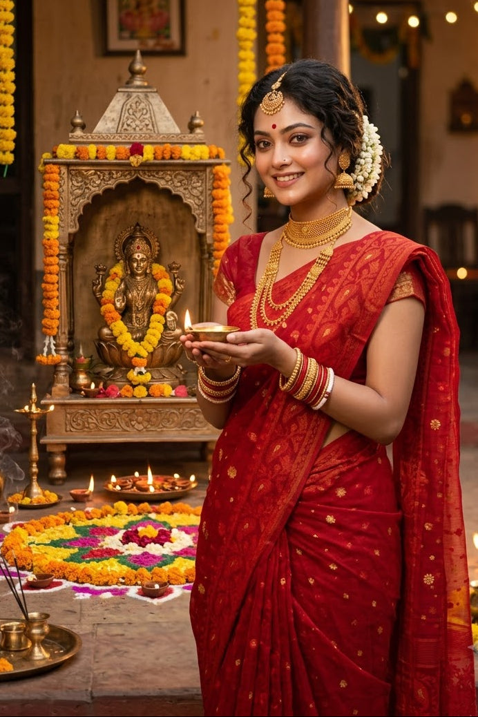 Gouri’s Grace Jamdani Saree