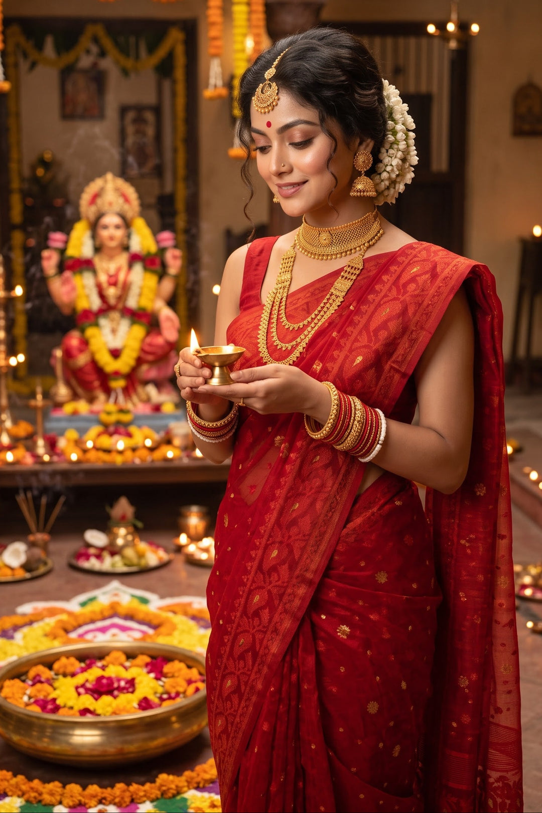 Gouri’s Grace Jamdani Saree