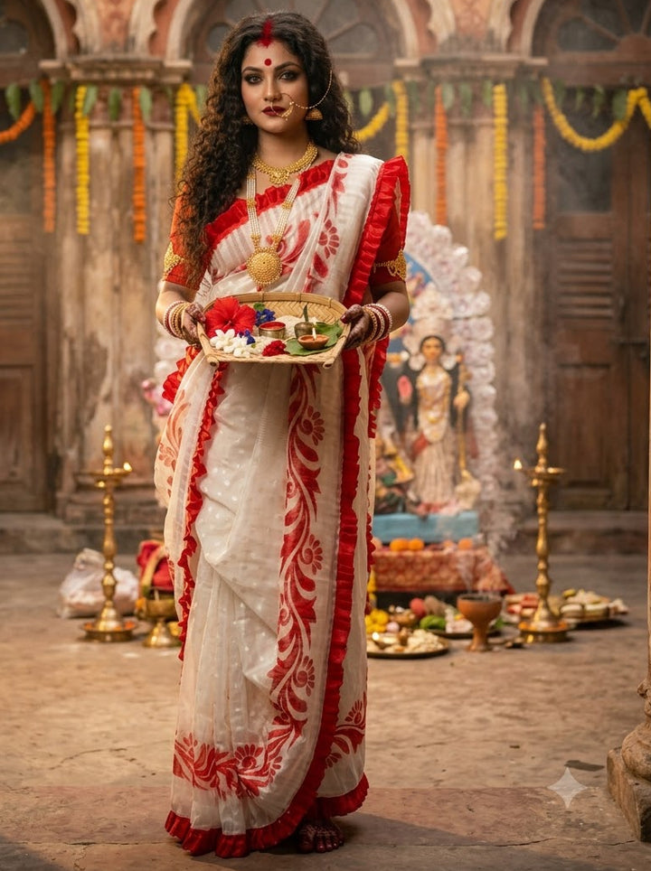 Pushpanjali Special Jamdani Saree