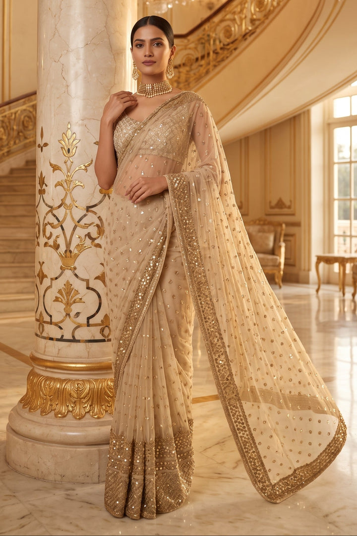 Immortal Beauty Designer Net Saree