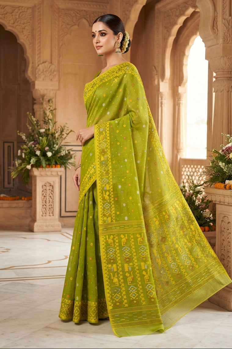 Moonloom Bengal Jamdani Saree